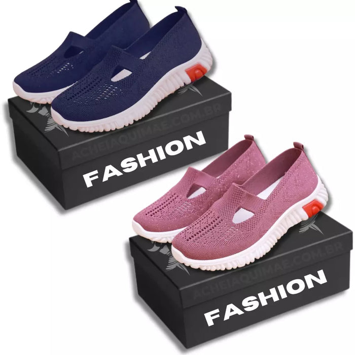 Tênis Confort Elegance Ortopédico - Compre 1 Leve 2