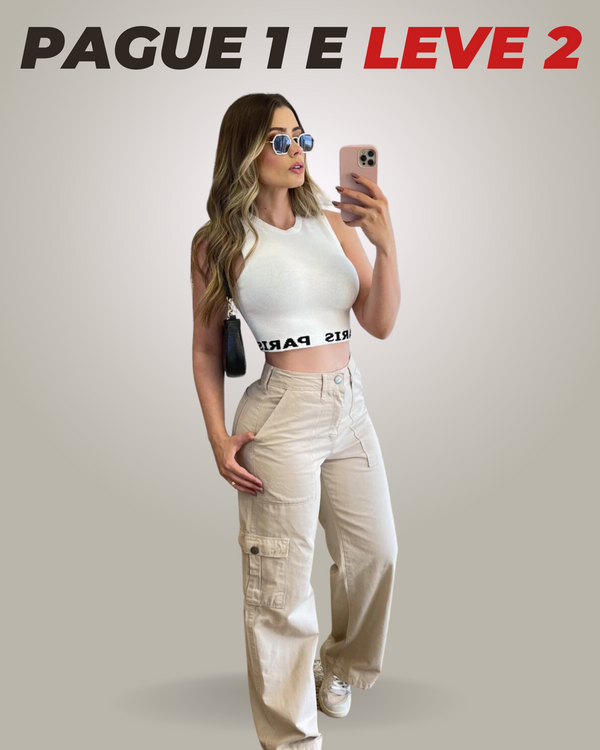 🔥(Compre 1 Leve 2) Calça Cargo com Ajuste na Cintura e Caimento Perfeito