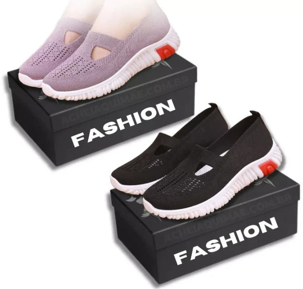 Tênis Confort Elegance Ortopédico - Compre 1 Leve 2