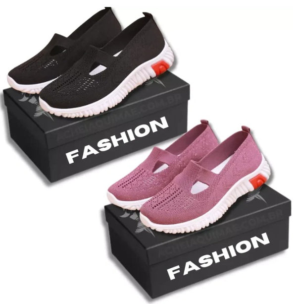 Tênis Confort Elegance Ortopédico - Compre 1 Leve 2