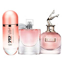 212 Vip Rose + La Vie Est Belle e Scandal 100ml Combo 3 Perfumes Importados
