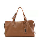 BOLSA FEMININA EM COURO ALÇA DE MÃO CARAMELO