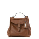 BOLSA FEMININA EM COURO ALÇA DE MÃO CARAMELO