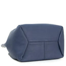 BOLSA FEMININA EM COURO ALÇA DE MÃO AZUL MARINHO